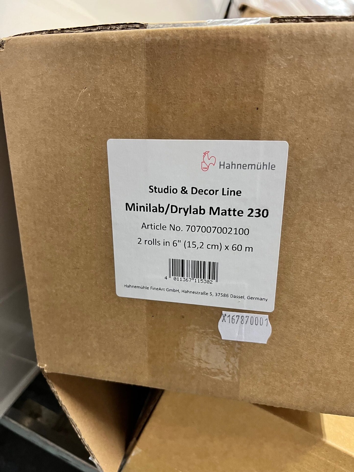 Hahnemühle Dry Minilab, sopii Fujifilm-, Noritsu- ja Epson-järjestelmille - 6" x 60m