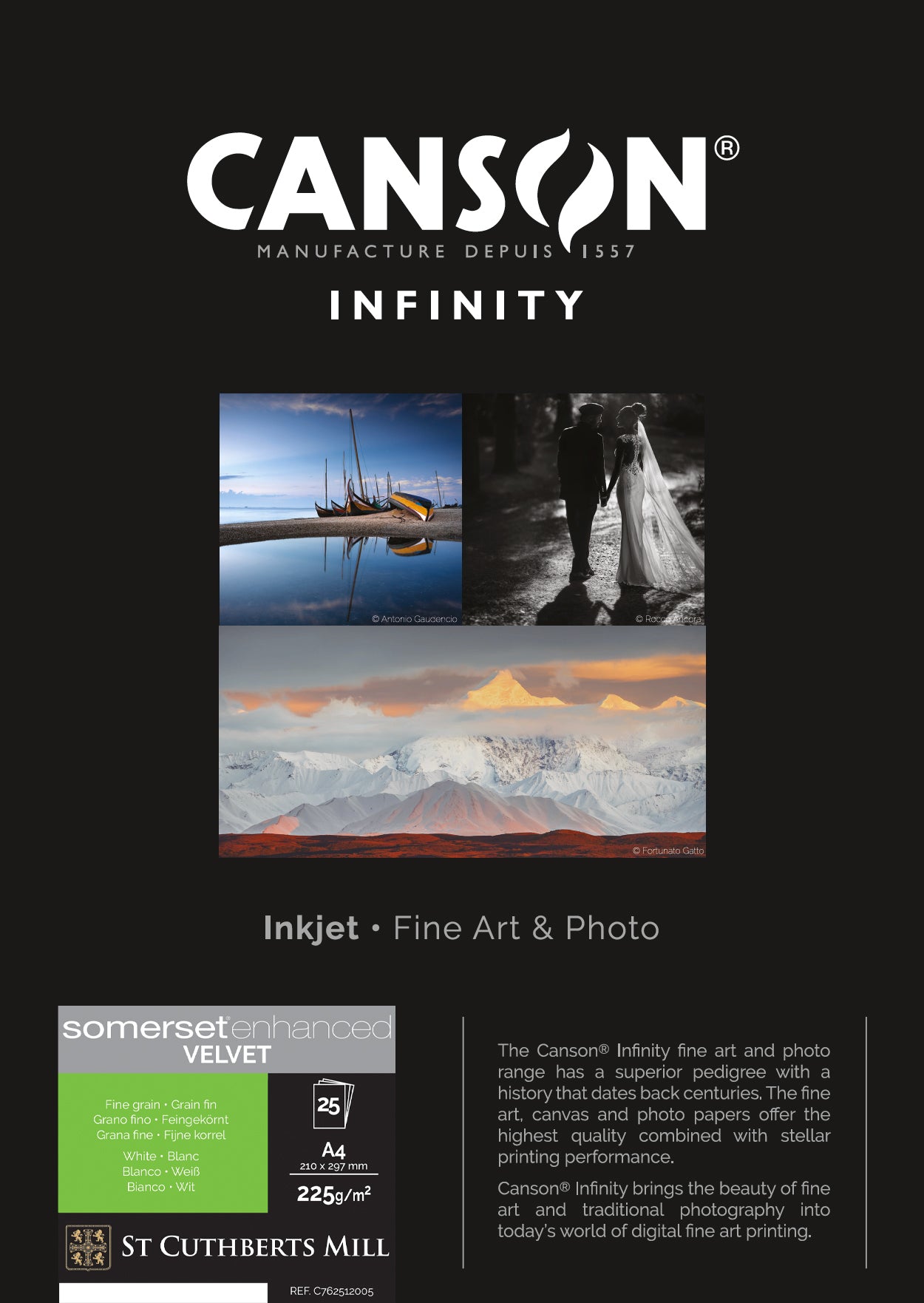 Canson, Somerset ENHANCED Velvet, 225 g + 255 g